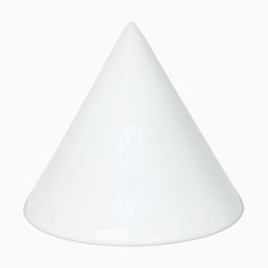 Mid-Century Modern Italian Conical Table Lamp with Double Opal Glass, 1970s
