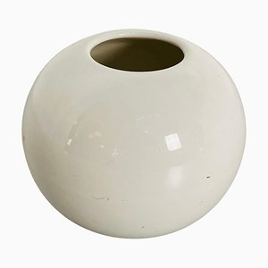 Small Mid-Century Modern Italian White Ceramic Vase, 1970s