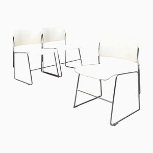 Sedie 40\4 Mid-Century moderne bianche di David Rowland per Gf Furniture, 1963
