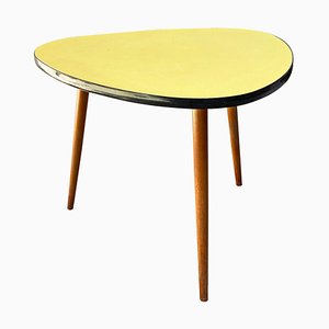 Northern European Yellow Coffee Table with Original Solid Beech Legs, 1960s