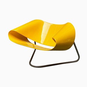 Italian Yellow Ribbon Cl9 Armchair by Cesare Leonardi and Franca Quung from Bernini, 1960s