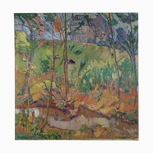 Robert Houpels, Fauvistic Landscape, Öl auf Leinwand