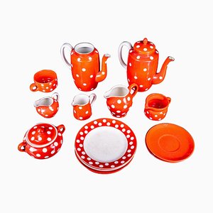 Polka Dot Ceramics Set, Set of 15