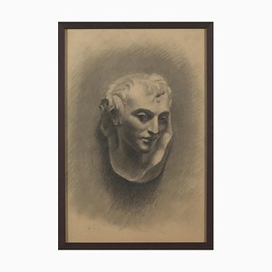 Ritratto di donna, matita su carta, in cornice
