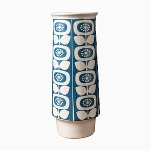 Vaso in ceramica con motivo floreale