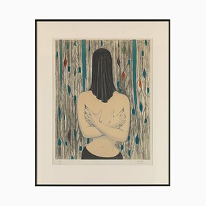 Labisse Félix, Surreal Woman, Lithographie, Gerahmt