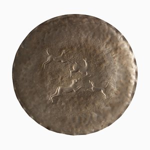 20th Century Stainless Steel Decorative Plate by Victor Cassiman