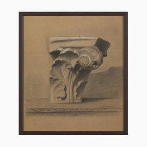 Architecture, 19th-Century, Pencil on Paper, Framed