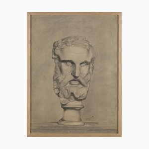 Drawing, 19th-Century, Pencil on Paper, Framed