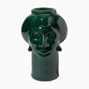 Figura Roxelana, pequeña • Ucria verde de Crita Ceramiche