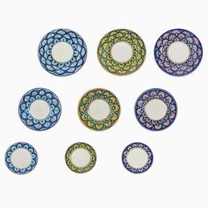 Ego • Geschirrset für 6 Personen • 18 sizilianische Caltagirone Keramikteller von Crita Ceramiche, 18er Set
