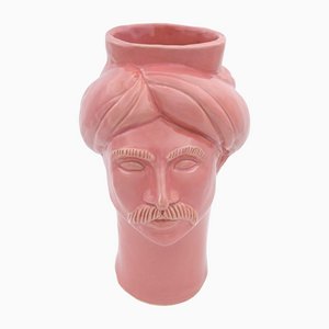 Cabezal Solimano mediano de cerámica • Trapani rosa de Crita Ceramiche