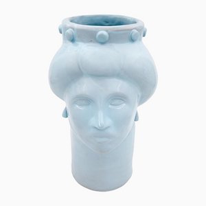 Roxelana Medium • Azurblaue Vendicari von Crita Ceramiche