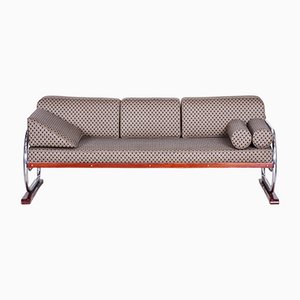 Bauhaus Czech Grey Sofa by Robert Slezak for Thonet, 1930s