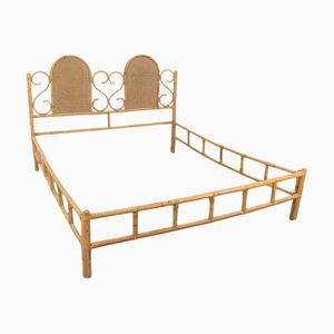 Italienisches Bambus Bett, 1970er
