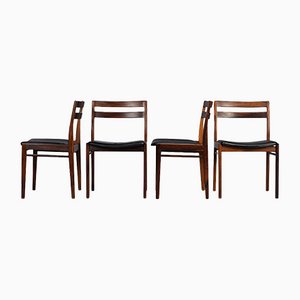 Mid-Century Danish Rosewood Dining Chairs by Henri Rosengren Hansen for Brande Møbelindustri, 1960s, Set of 4