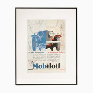 Mobiloil Artwork in stile Art Déco. Francia, anni '30