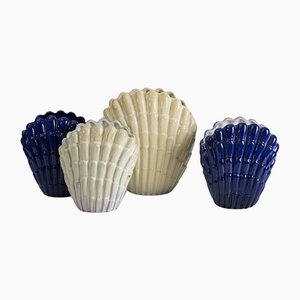 Seashell Vases by Vicke Lindstrand for Ekeby, 1940s, Set of 4