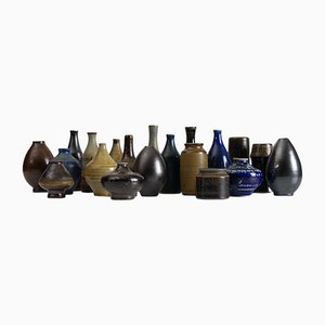 Mid-Century Swedish Miniature Vases from Wallåkra, Set of 20