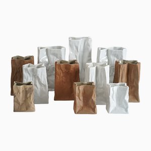 Paper Bag Vases by Tapio Wirkkala for Rosenthal, Set of 11
