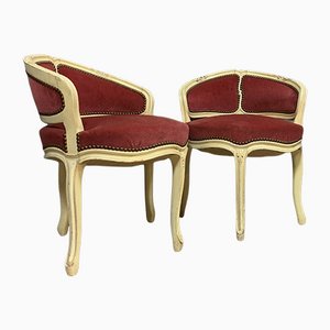 Louis XV Childrens Musician Chairs in Lacquered Wood, 1880s, Set of 2