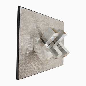 Wall Sculptural Light Panel Sconce by Gaetano Missaglia for Missaglia, Italy, 1970s