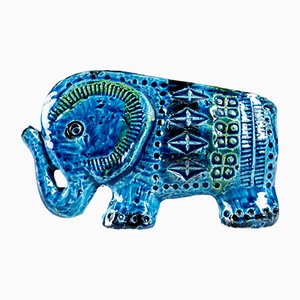 Elephant in Glazed Ceramic by Aldo Londi for Bitossi, Italy, 1960s