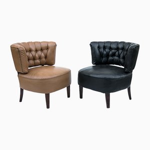 Swedish Club Chairs by Otto Schultz for Jio Mobler, Set of 2