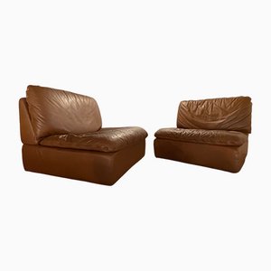 Armchairs in Leather from Ligne Roset, Set of 2
