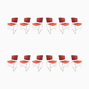 Sedie impilabili di Max Stacker per Steelcase, 1970, set di 12
