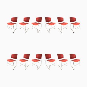 Sedie impilabili di Max Stacker per Steelcase, 1970, set di 12