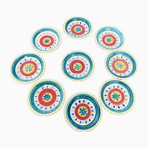 Plates by Giovanni Desimone, Italy, 1950s, Set of 9