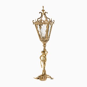 Brass Cherub & Lantern Table Lamp