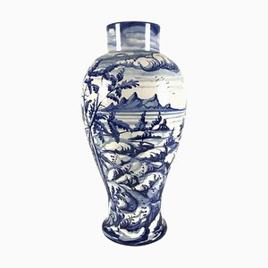 Blue and White Ceramic Family Taccini Vinci Vase, 1976
