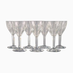 Baccarat Tallyrand Glasses in Clear Mouth-Blown Crystal Glass, France, Set of 7