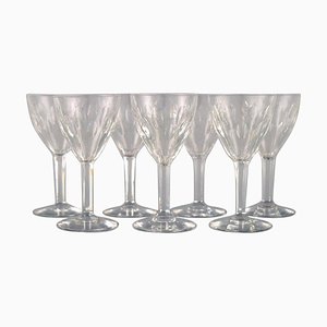 Vasos Baccarat Tallyrand de cristal soplado transparente, Francia. Juego de 7