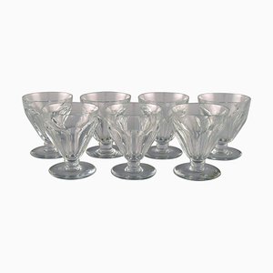 Bicchieri Baccarat Tallyrand in cristallo trasparente soffiato a bocca, Francia, set di 7