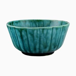 Art Deco Argenta Bowl in Glazed Ceramics by Wilhelm Koke for Gustavsberg