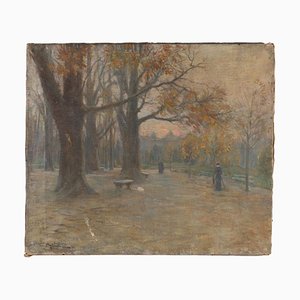 Carlo Balestrini, In the Park, 1909, Italy, Oil on Canvas