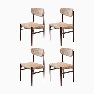 Sculptural Dining Chairs, Denmark, 1950s, Set of 4
