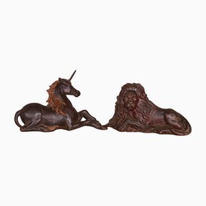 Cast Iron Lion and Unicorn