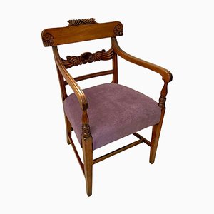 Chaise de Bureau Regency Antique en Acajou