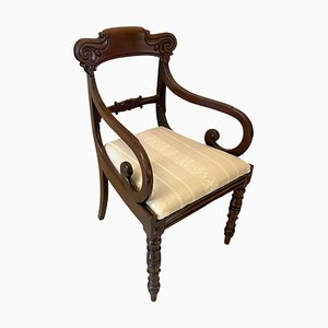 Chaise de Bureau William IV Antique en Acajou