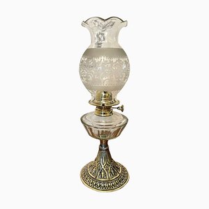 Antique Victorian Chimneyless Oil Lamp