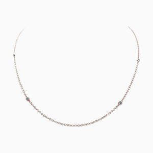 Aquamarine 18 Karat Rose Gold Necklace