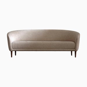 Little Mother 3-Seat Sofa in Wood and Fabric by Finn Juhl for Design M