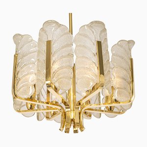 Murano Glass Leaves Chandelier by Carl Fagerlund for Orrefors, 1960s