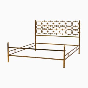 Brass Sculpture Double Bed by Luciano Frigerio