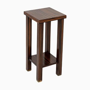 Wood and Brass Side Table by Jacques-E'mile Ruhlmann for Atelier J. E. Ruhlmann