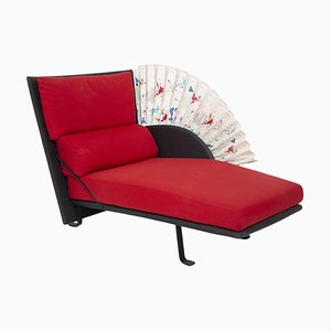 Le Mirande Chaise Lounge in Leather and Cotton by Paolo Nava for Flexiform